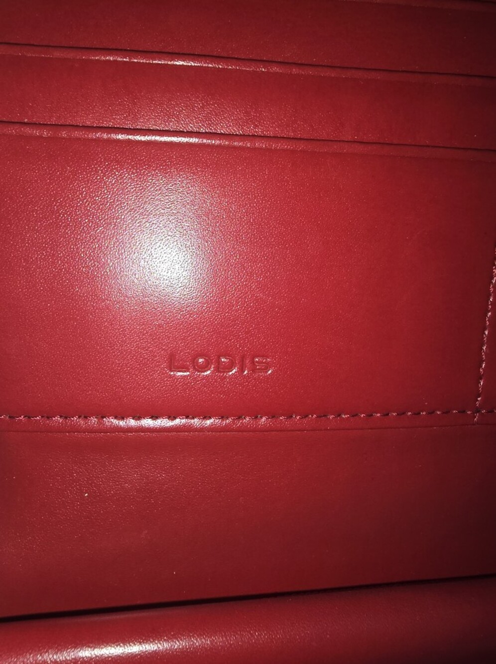 🔥 Lodis Black Leather Continental Wallet -Butter Soft- Red Interior - Picture 6 of 12